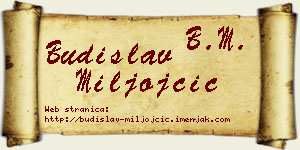 Budislav Miljojčić vizit kartica